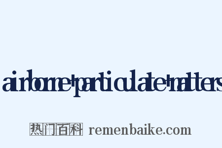 airborne particulate matters是什么意思的图片